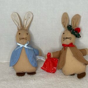 Vintage 80's Frederick‎ Warne Eden Toys Benjamin Bunny & Peter Rabbit Mini 6.5"